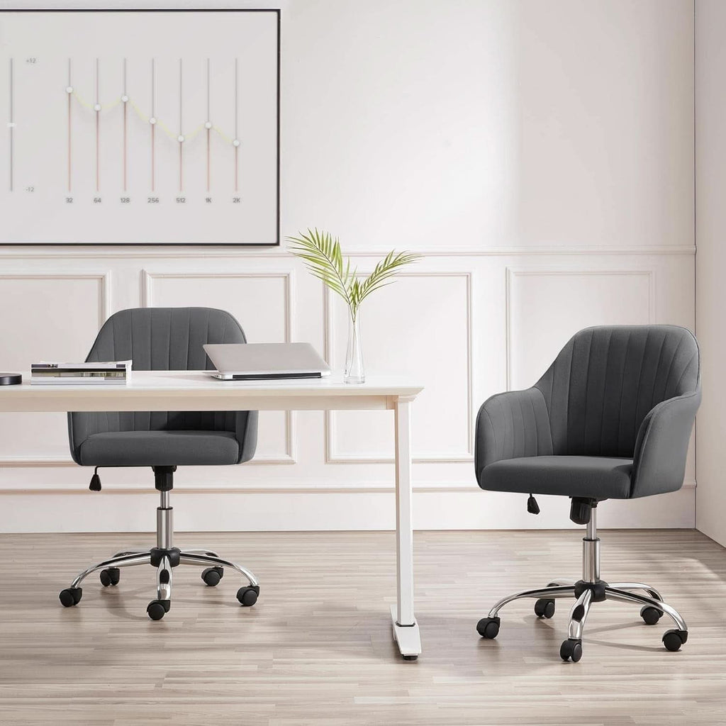 Height Adjustable Desk Chair Gray For Home Office Use