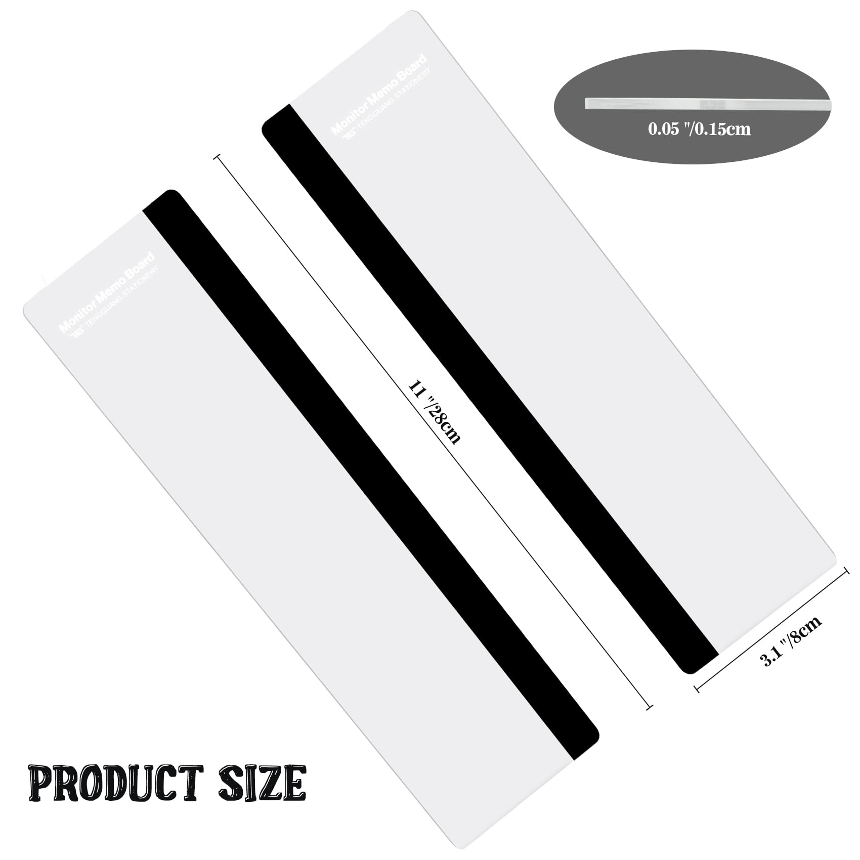 Monitor Memo Board & Sticky Note Holder for Desk (Set of 2)