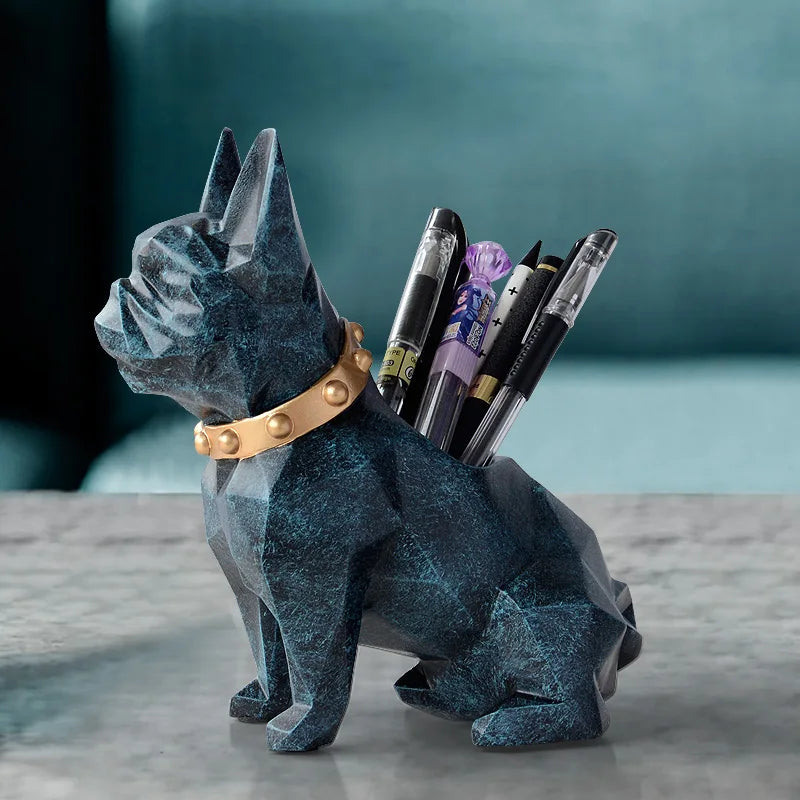 DecorBites™ Dog Resin Pen Holder Desk Organizer Office Accessories Storage Pencil Pot
