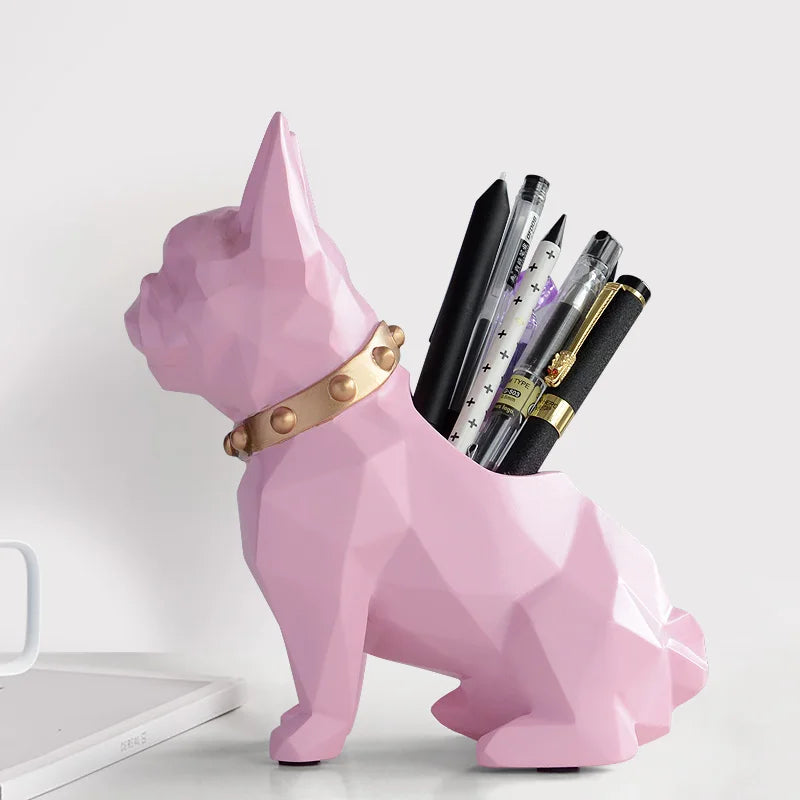 DecorBites™ Dog Resin Pen Holder Desk Organizer Office Accessories Storage Pencil Pot