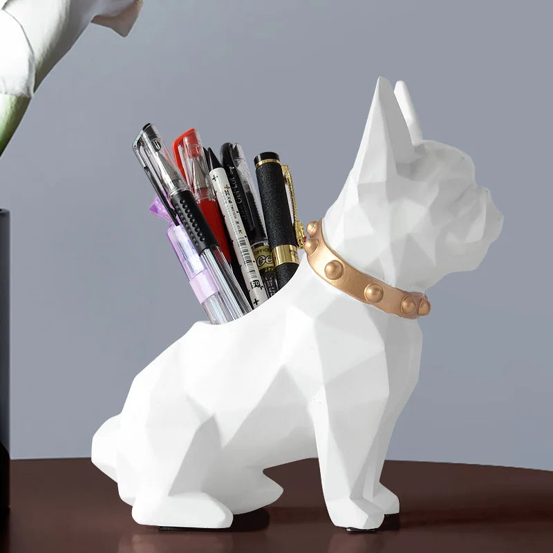 DecorBites™ Dog Resin Pen Holder Desk Organizer Office Accessories Storage Pencil Pot