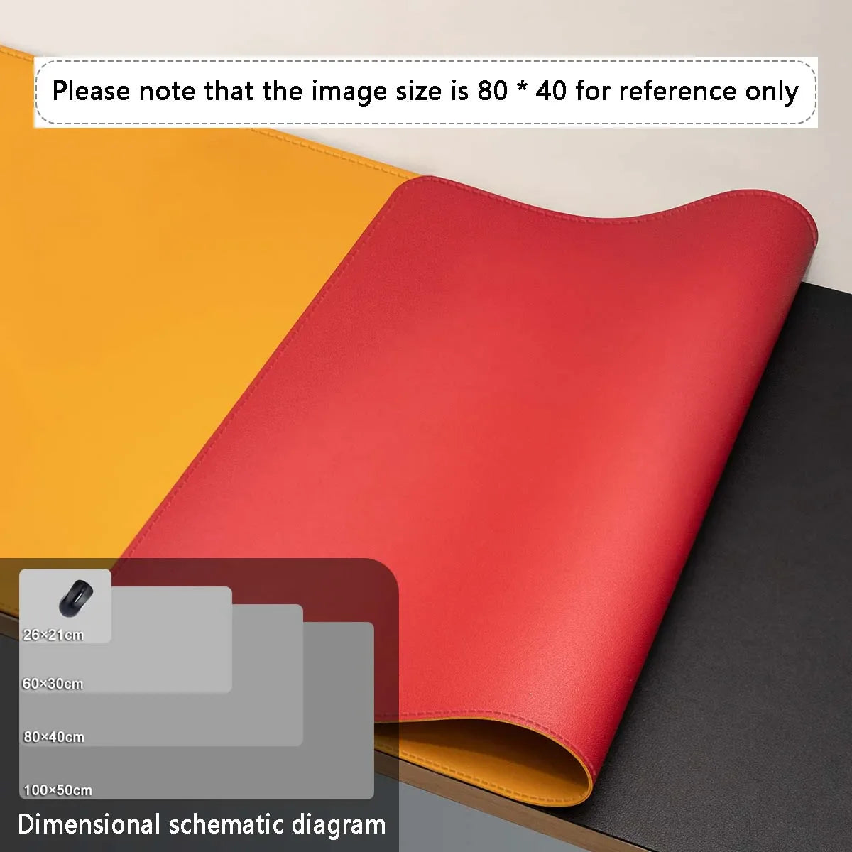 Large Mouse Pad – PU Leather Waterproof Desk Protector Mat for Office, Gaming, Keyboard & PC Accessories