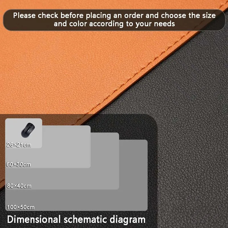 Large Mouse Pad – PU Leather Waterproof Desk Protector Mat for Office, Gaming, Keyboard & PC Accessories