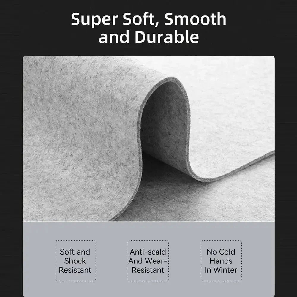 Wool Felt Desk Mat - Non-Slip Large Mouse Pad & Desk Protector