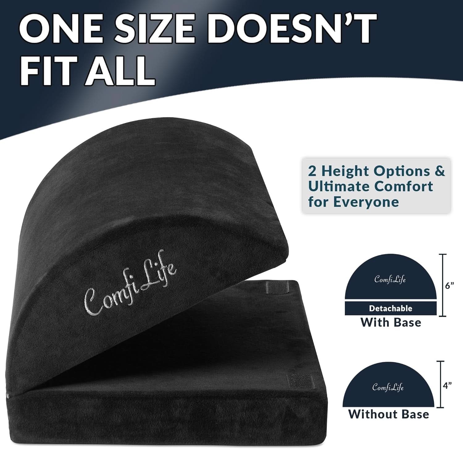 Ergonomic Under Desk Foot Rest Memory Foam Black Adjustable