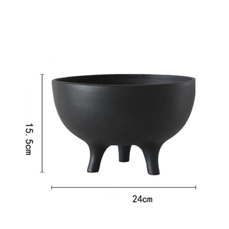 DecorBites™ Ceramic Flower Pot with Tripod Stand