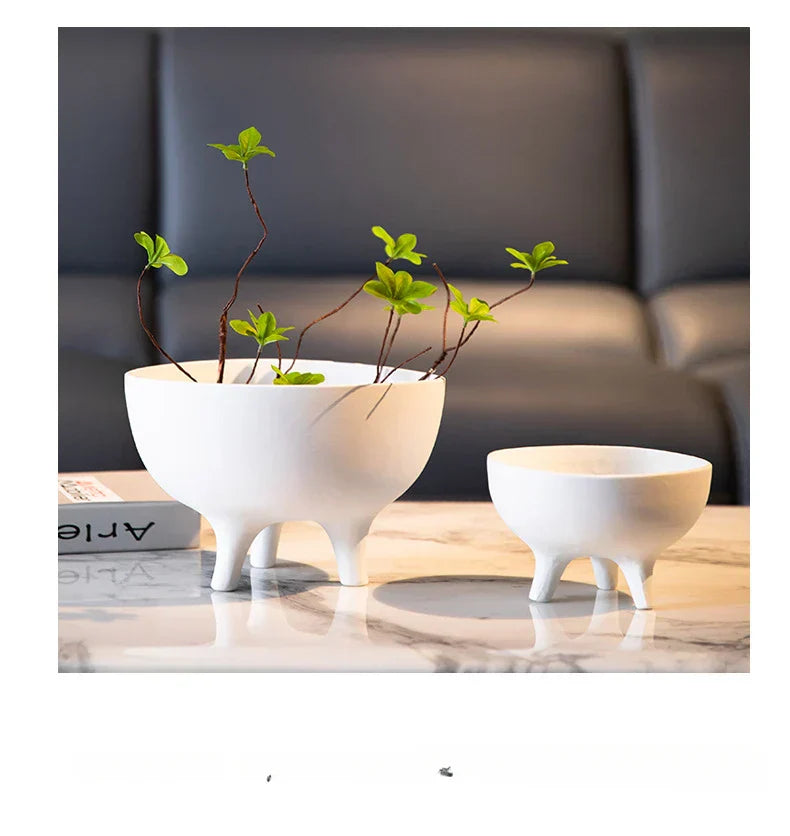 DecorBites™ Ceramic Flower Pot with Tripod Stand