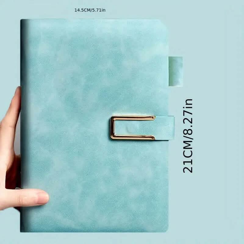 Vintage A5 Leatherbound Notebook with Personalized Soft Cover and Bookmark