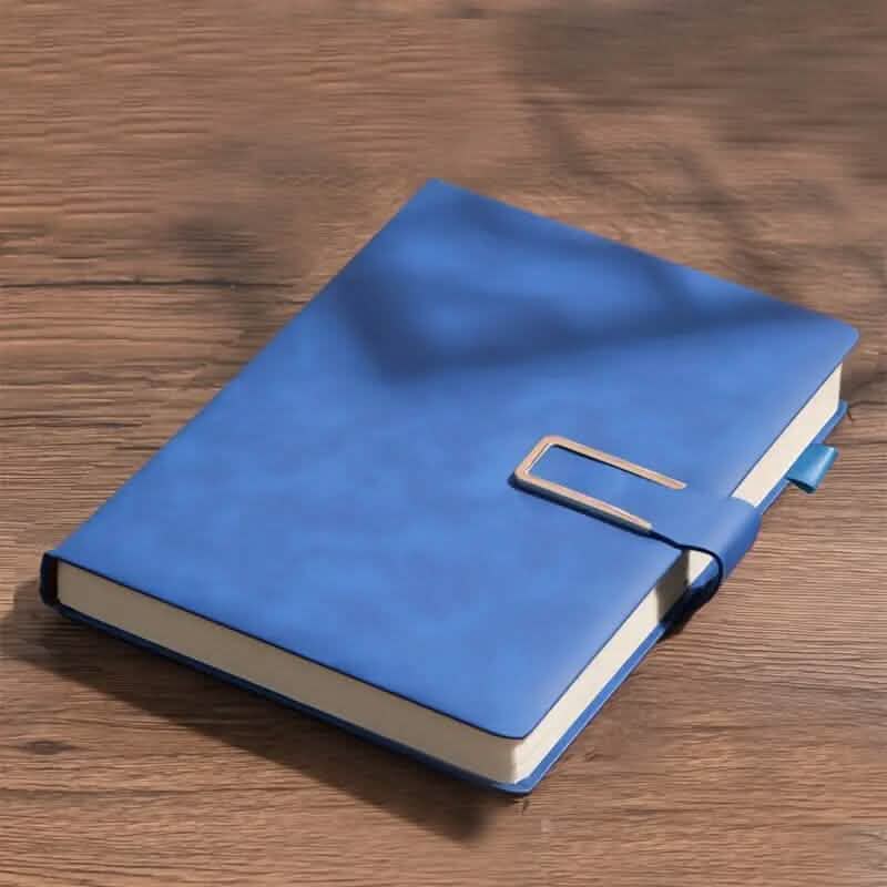 Vintage A5 Leatherbound Notebook with Personalized Soft Cover and Bookmark