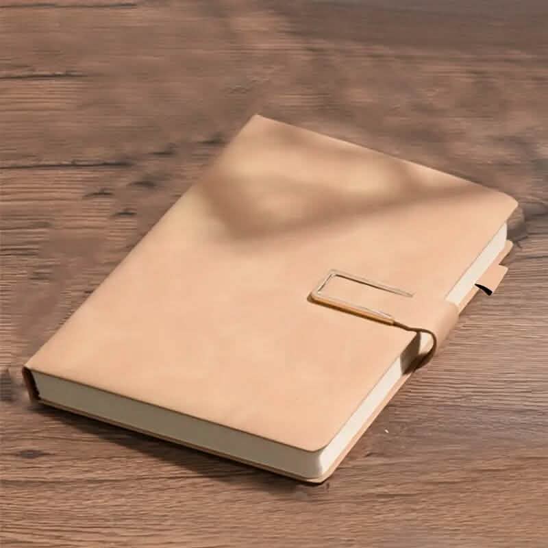 Vintage A5 Leatherbound Notebook with Personalized Soft Cover and Bookmark