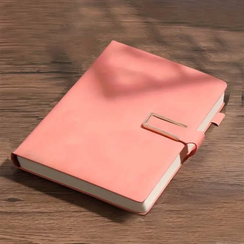 Vintage A5 Leatherbound Notebook with Personalized Soft Cover and Bookmark