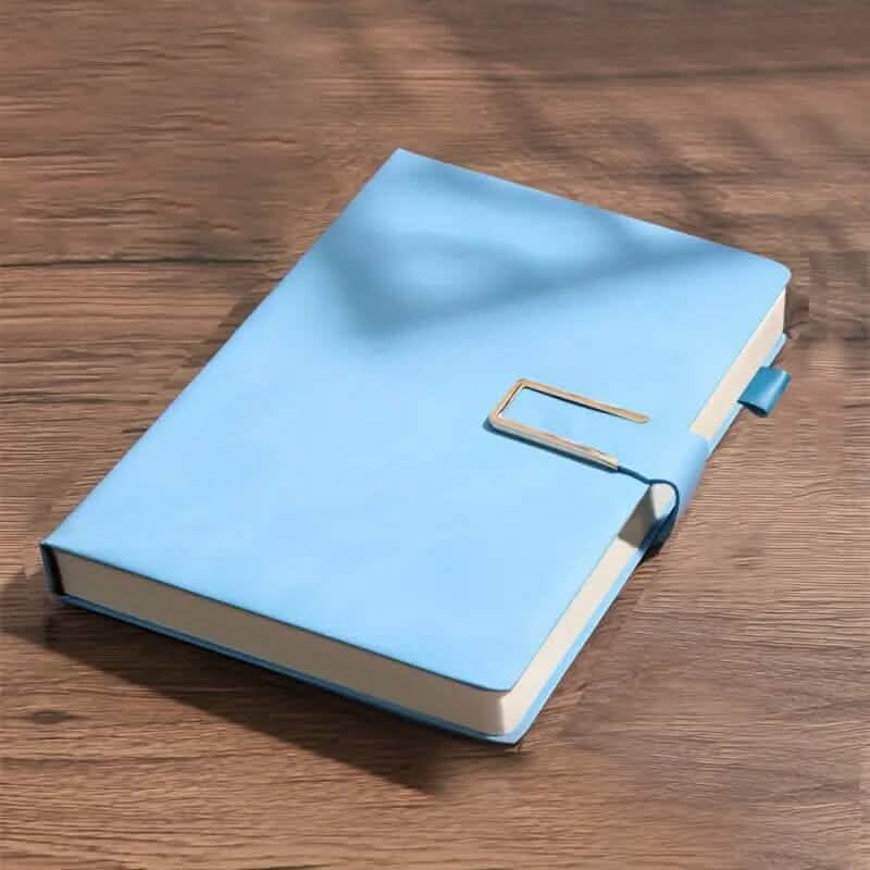 Vintage A5 Leatherbound Notebook with Personalized Soft Cover and Bookmark